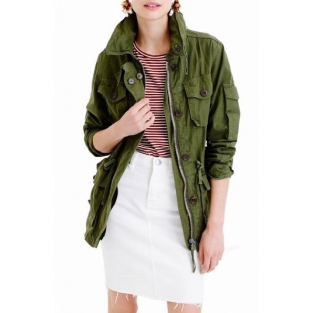 J Crew Womens Military Coat Field Mechanic Jacket